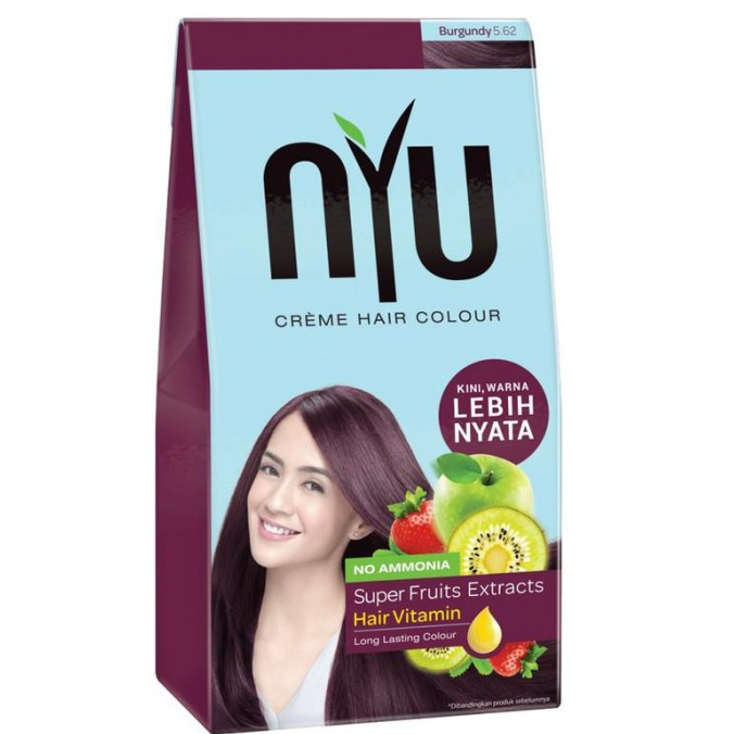 Jual Nyu Creme Hair Colour Natural Pewarna Rambut Black Brown Blue Black Bleach Caramel Cherry