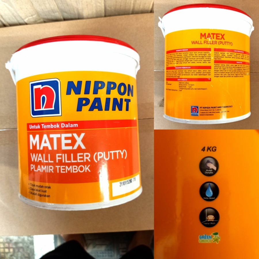 Jual Nippon Matex Plamir Tembok Wall Filler Putty Kg Shopee Indonesia