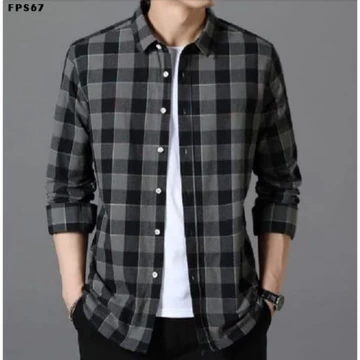 Kemeja Flanel Pria Wanita Lengan Panjang Hem Pria Motif Kotak Kemeja Flanel