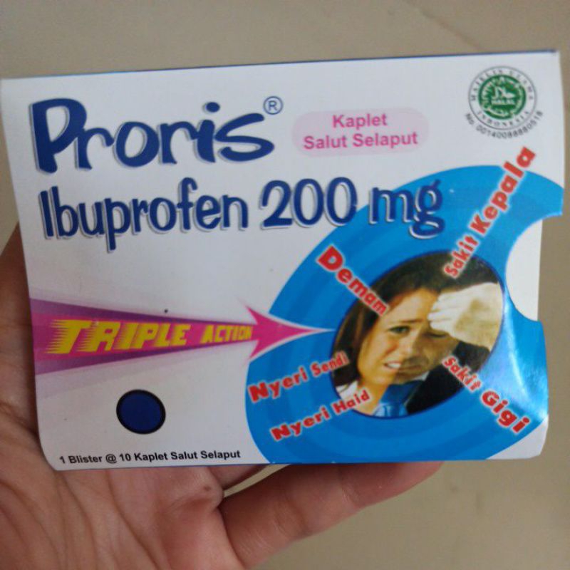 Jual Proris Ibuprofen 200mg 200 Mg Kaplet Demam Sakit Gigi Kepala Haid ...