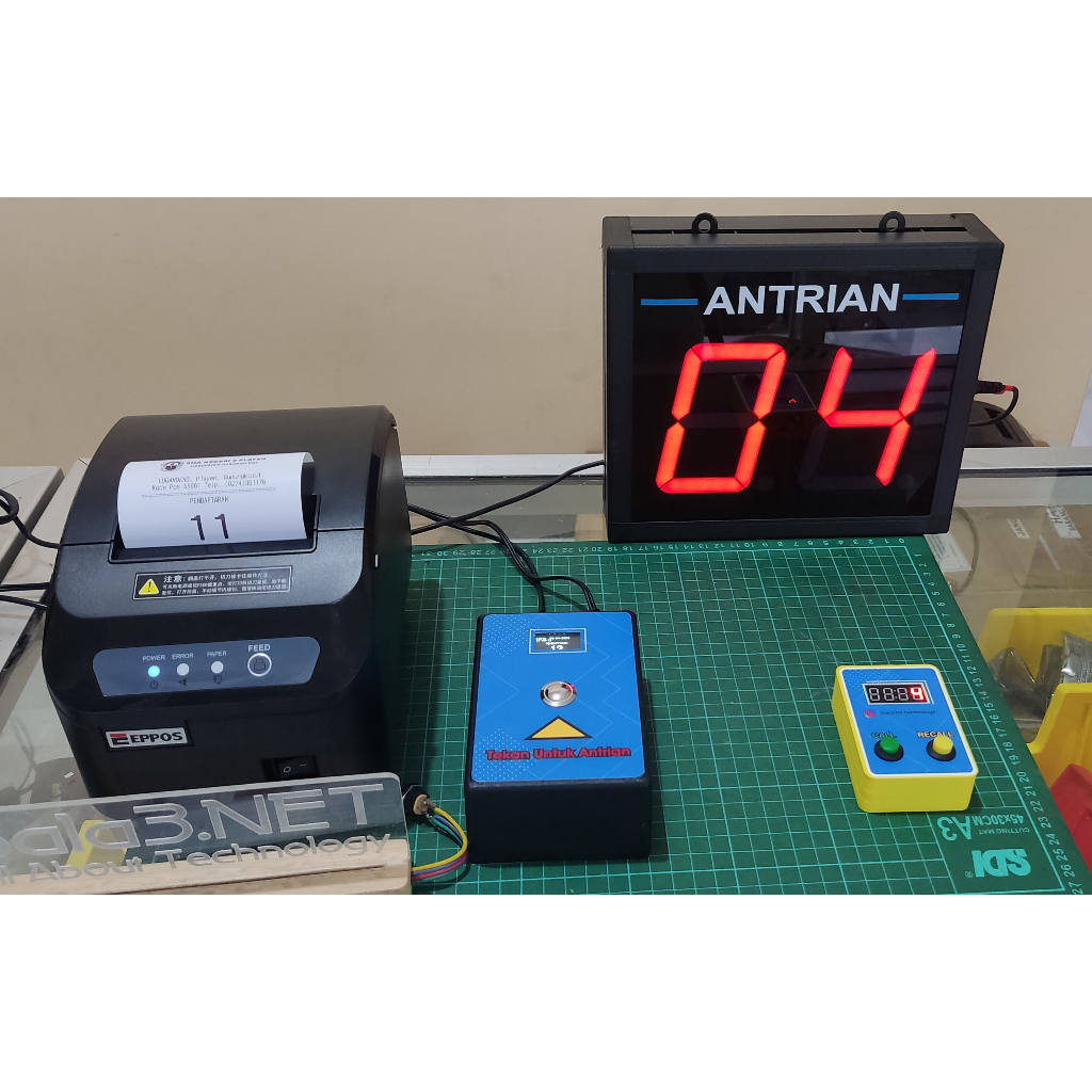Jual Mesin Antrian Wireless 2 Digit Dengan Voice dan Printer Auto ...
