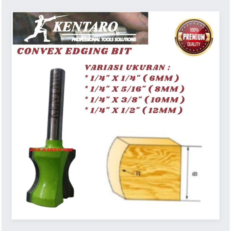 Jual Mata Profil Router Trimer Convex Edging Bit 1/4
