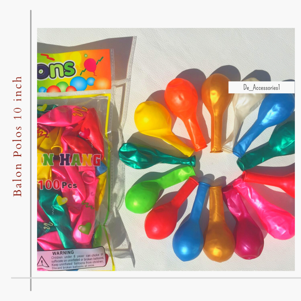 Jual Isi 100 Pcs Balon Latex Metalik Balon Latex 10 Inch Per Pack