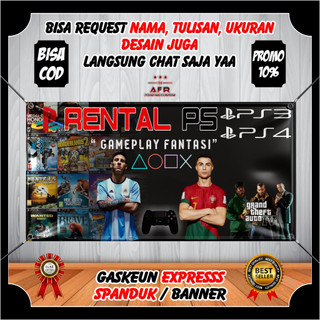 Jual TERLARIS - Spanduk Banner Backdrop Rental Ps Playstation Ps3 Ps4 ...