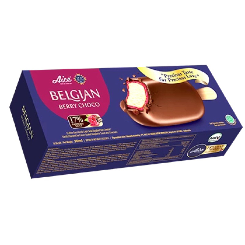 Jual Ice cream aice belgian berry Choco es krim sandwich histeria