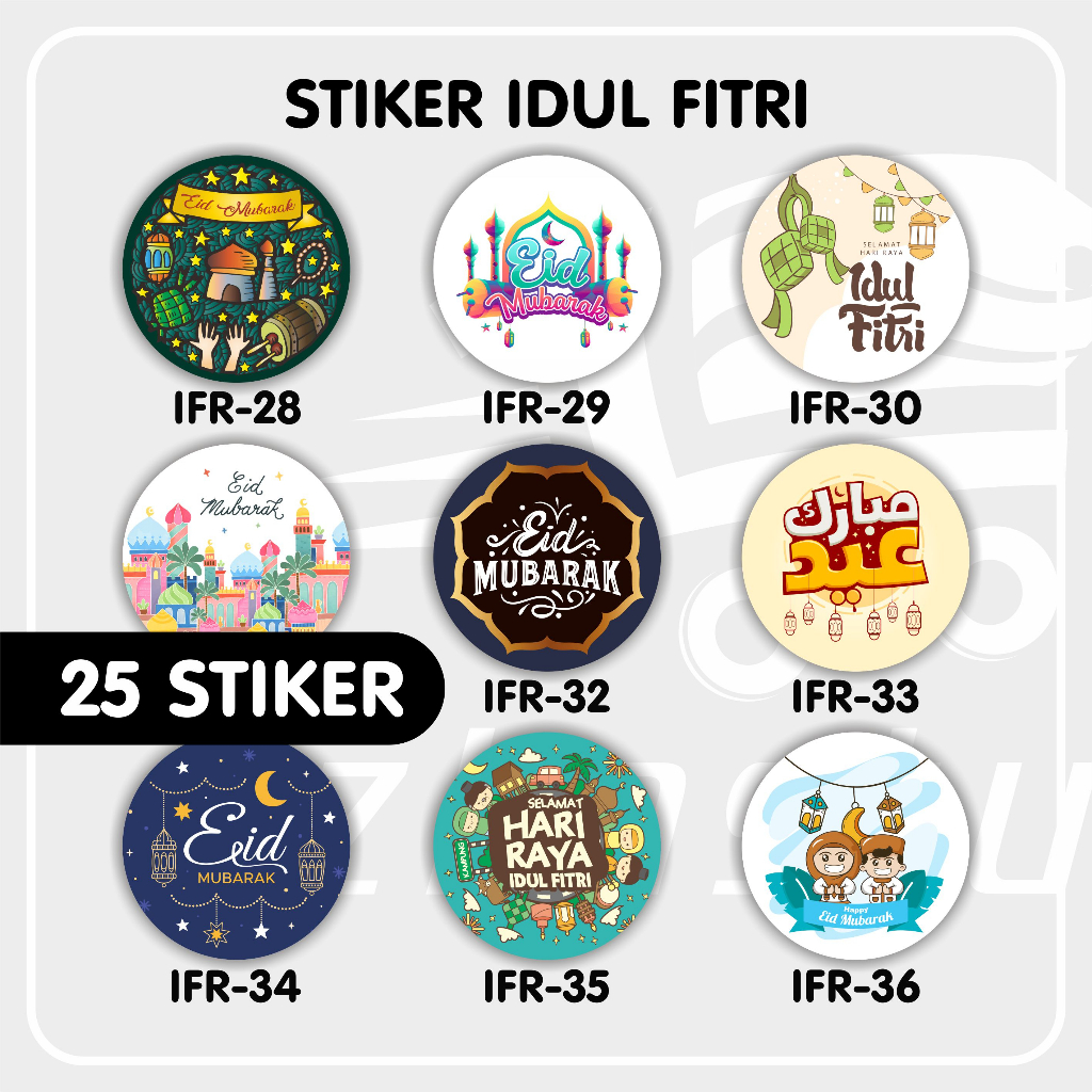 Jual STIKER EDISI IDUL FITRI STIKER HAMPERS - STIKER BULAT IDUL FITRI ...