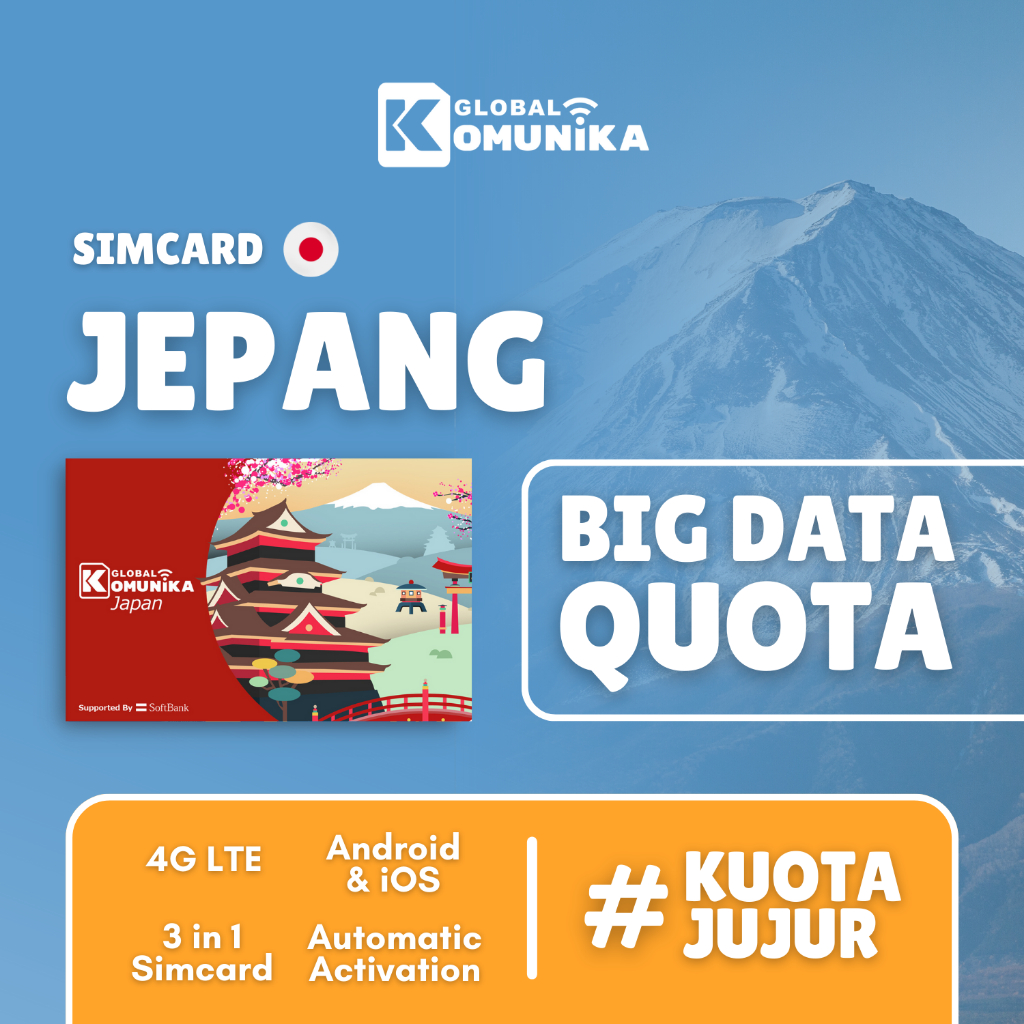 Jual Simcard Jepang Kuota Besar Japan Sim Card Kartu Data Global Komunika Shopee
