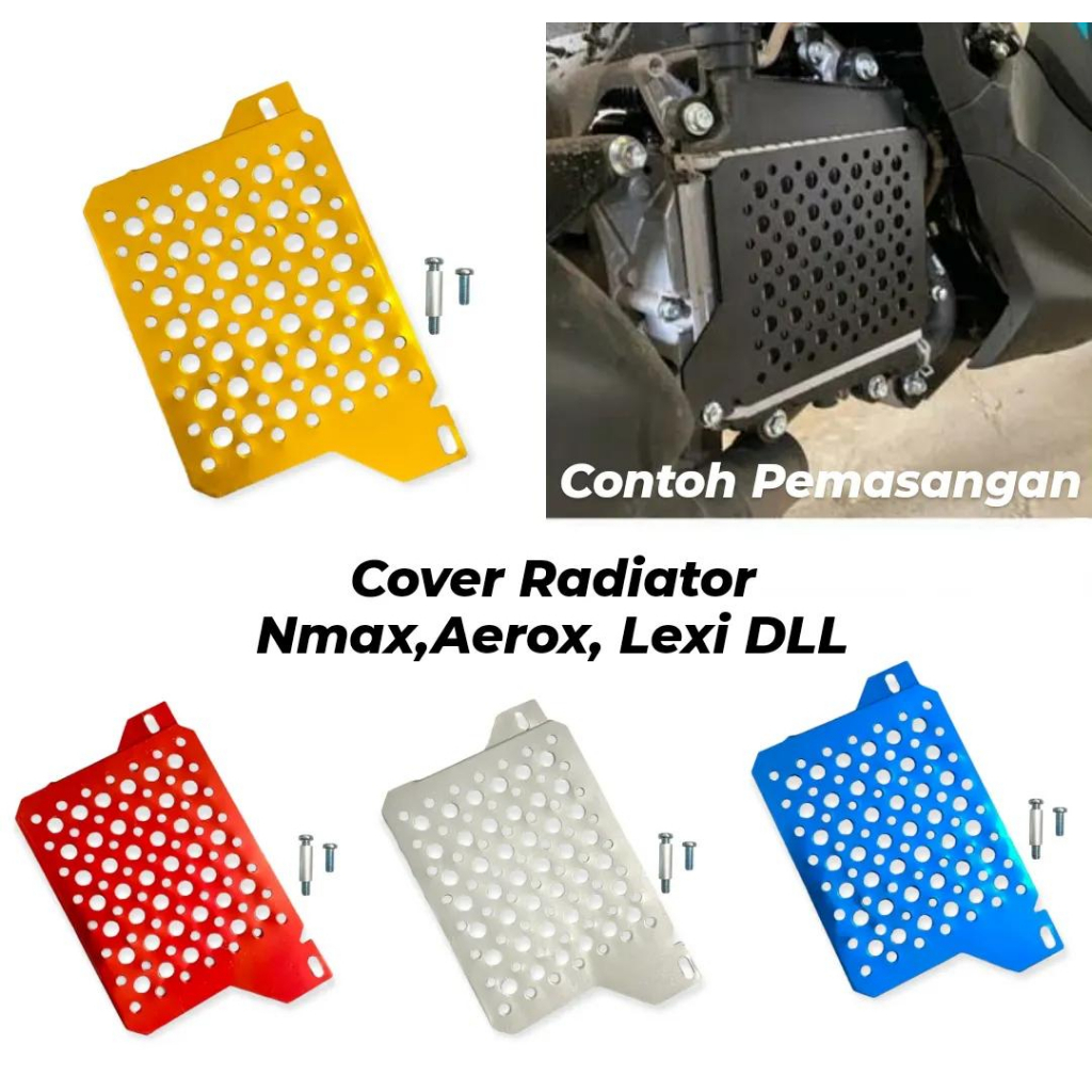 Jual Cover Tutup Radiator Motor Model Hrc Bahan Aluminium Cnc Cover Radiator Nmax New Old Aerox