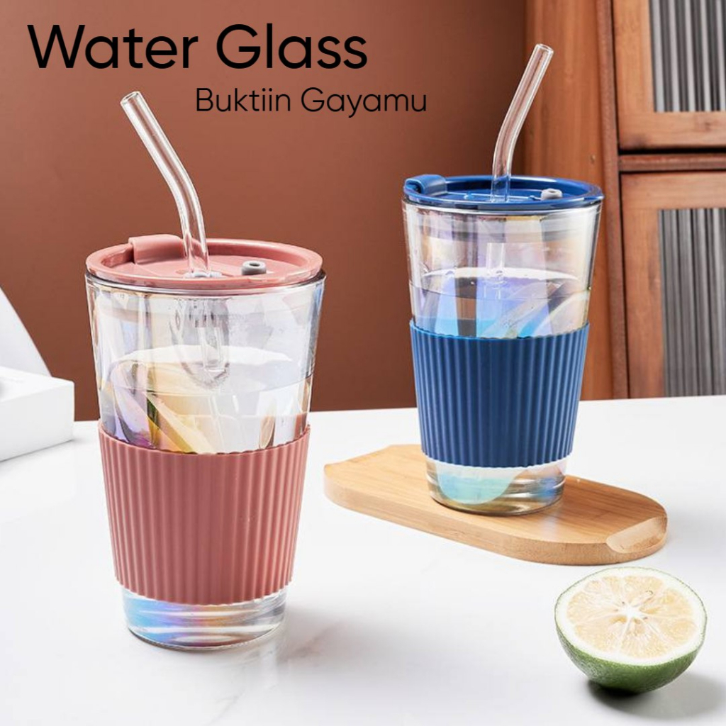 Jual Master Belanja Gelas Tumbler Aesthetic Gelas Minum Kaca Simple Elegan Water Bottle Cup For 2784