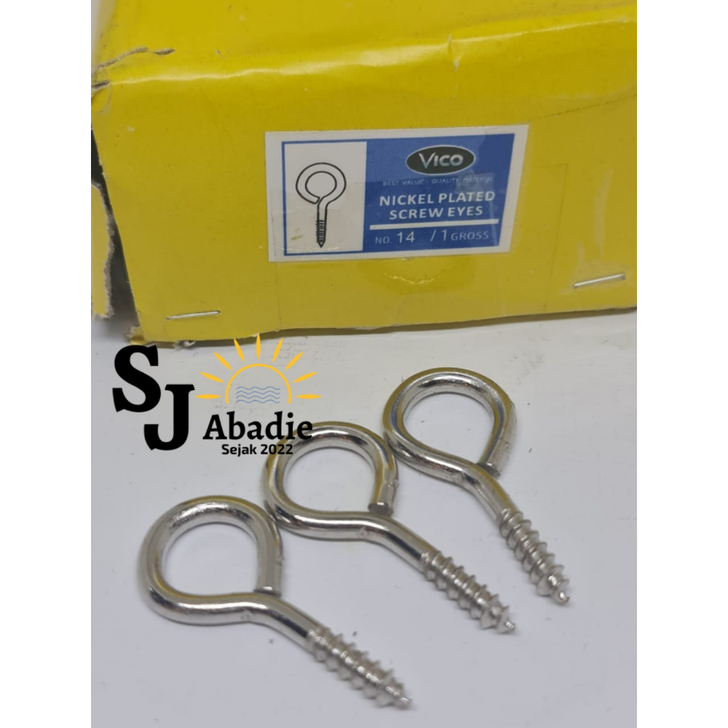 Jual Kotak Skrup Paku Screw Nickel Plated Eyes Mata Tutup Vico No Sj