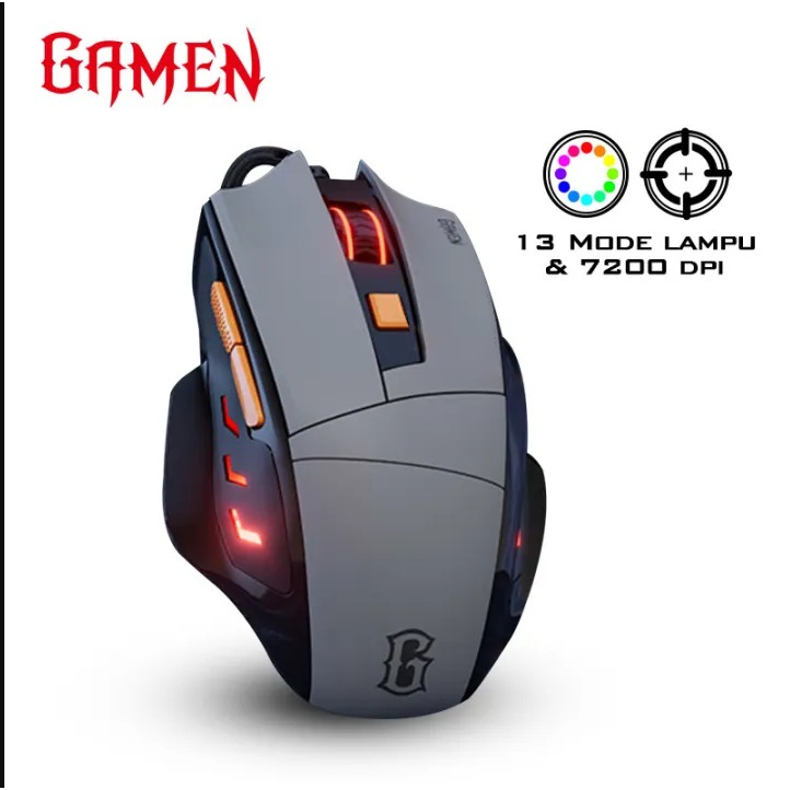 Jual GAMEN GM1200, GM100, GM200, WIRELESS GM300W Gaming Mouse 2400 ...