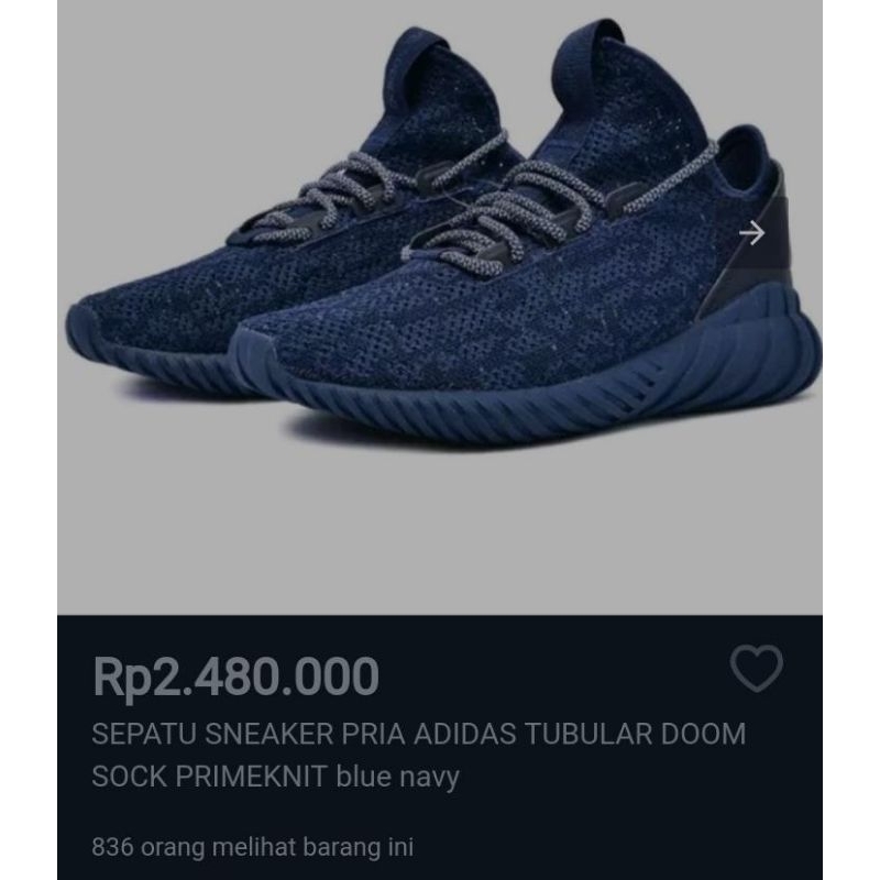 Jual SEPATU ADIDAS TUBULAR DOOM ORIGINAL Shopee Indonesia