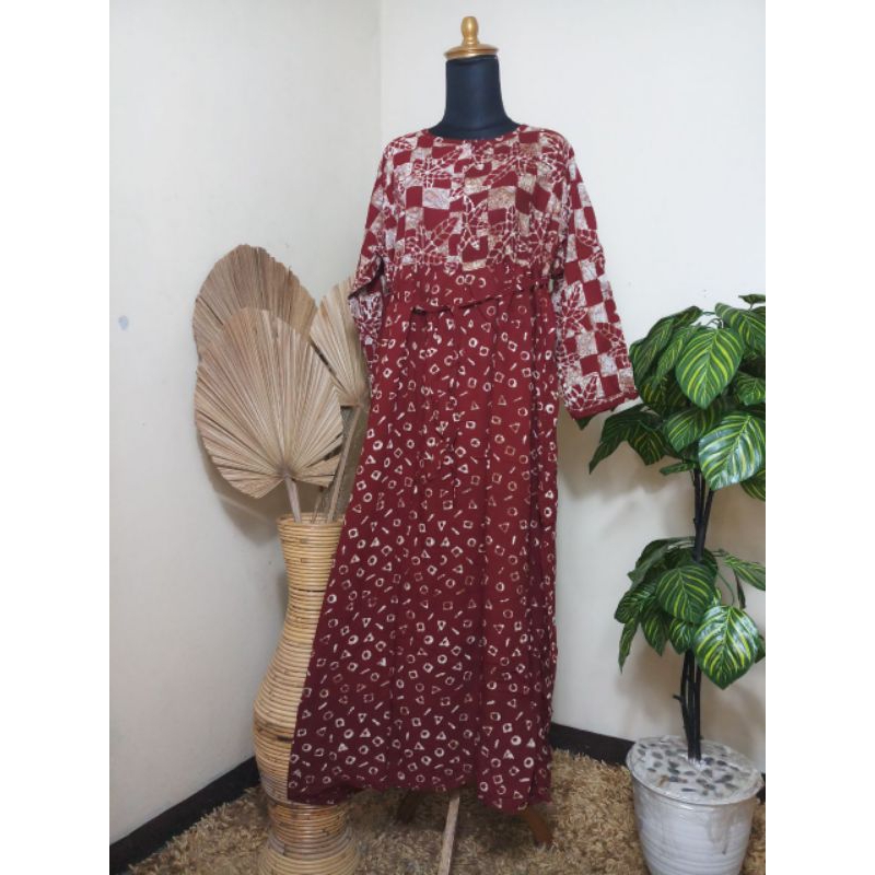 Jual [ LD 106 -108 CM ] Longdres Daster Huza Batik Pekalongan Ll L Wiru ...