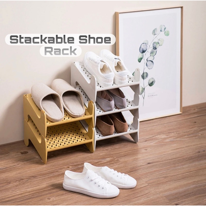 Jual Stackable Shoe Rack Organizer Rak Sepatu Minimalis Design NonSlip ...