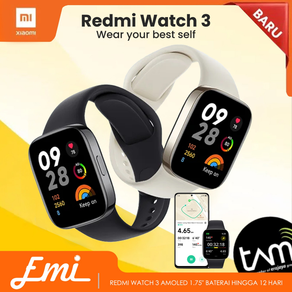  Xiaomi Redmi Smart Watch 3, 1.75 Inch AMOLED Touch