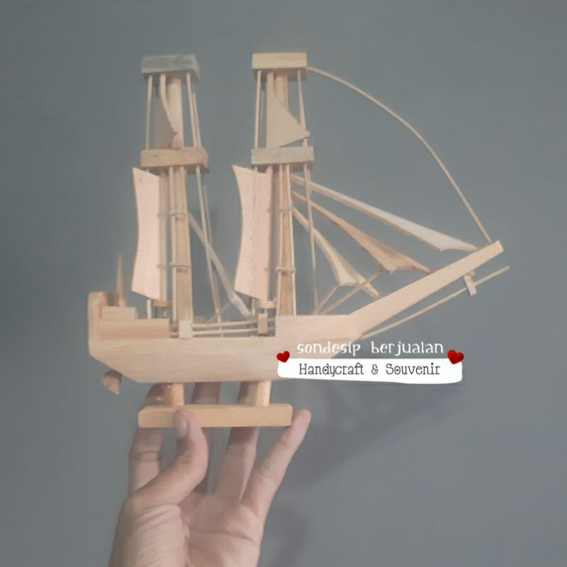 Jual Miniatur Kapal Pinisi Kayu Shopee Indonesia 3750