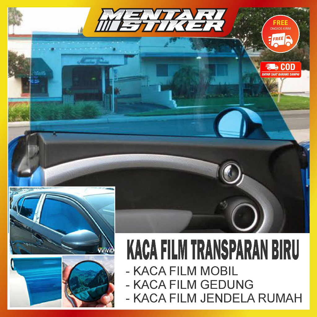 Jual KACA FILM MOBIL TRANSPARANT BLUE KACA FIL BIRU TRANSPARAN KACA ...