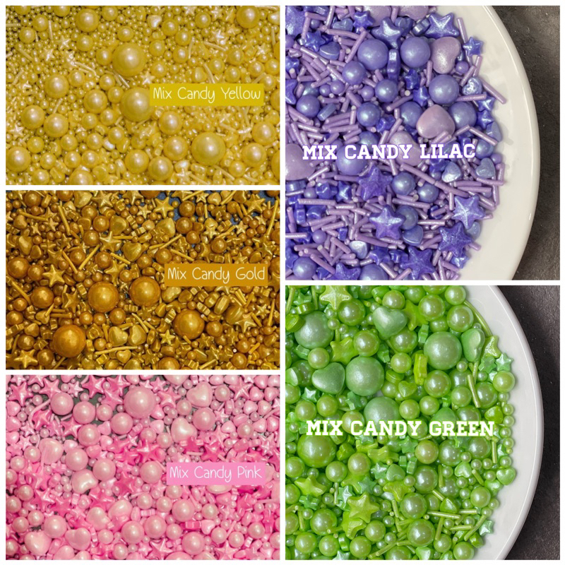 Jual Sprinkle 50gr 100gr Mix Candy Blue / Mix Candy Pink / Mix Candy ...