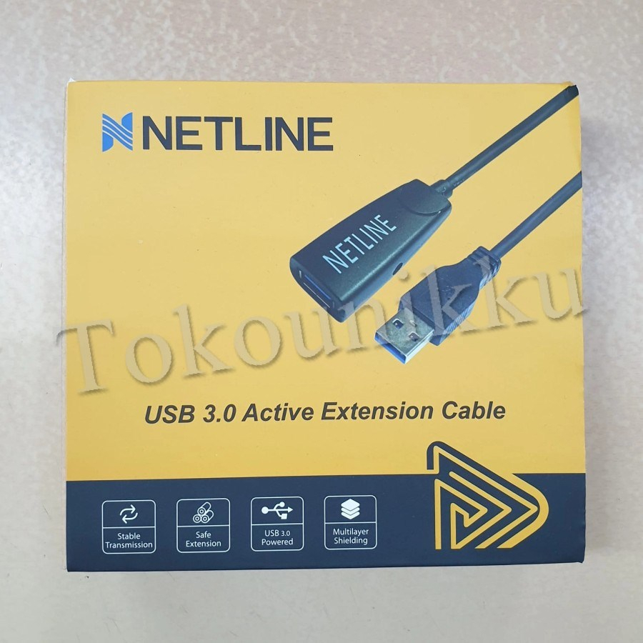 Jual NETLINE USB 3.0 ACTIVE EXTENSION CABLE 5 METER / KABEL EXTENDER