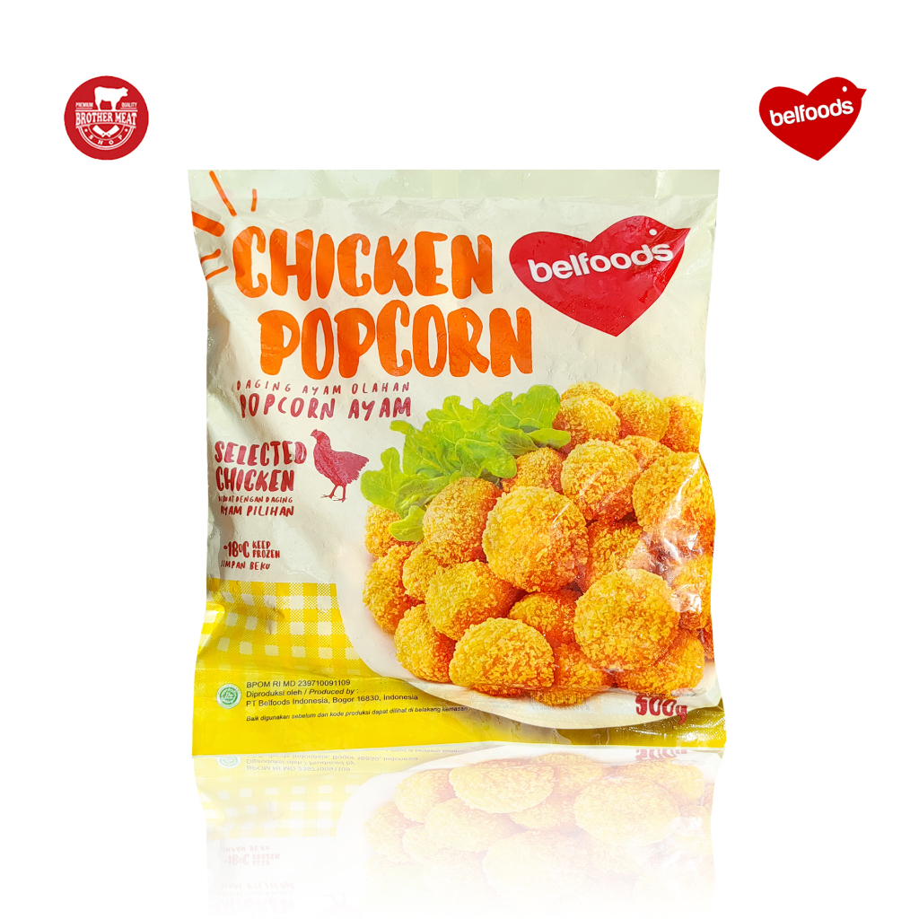 Jual Belfoods Favorite Chicken Popcorn 500gr, Daging Ayam Olahan Halal