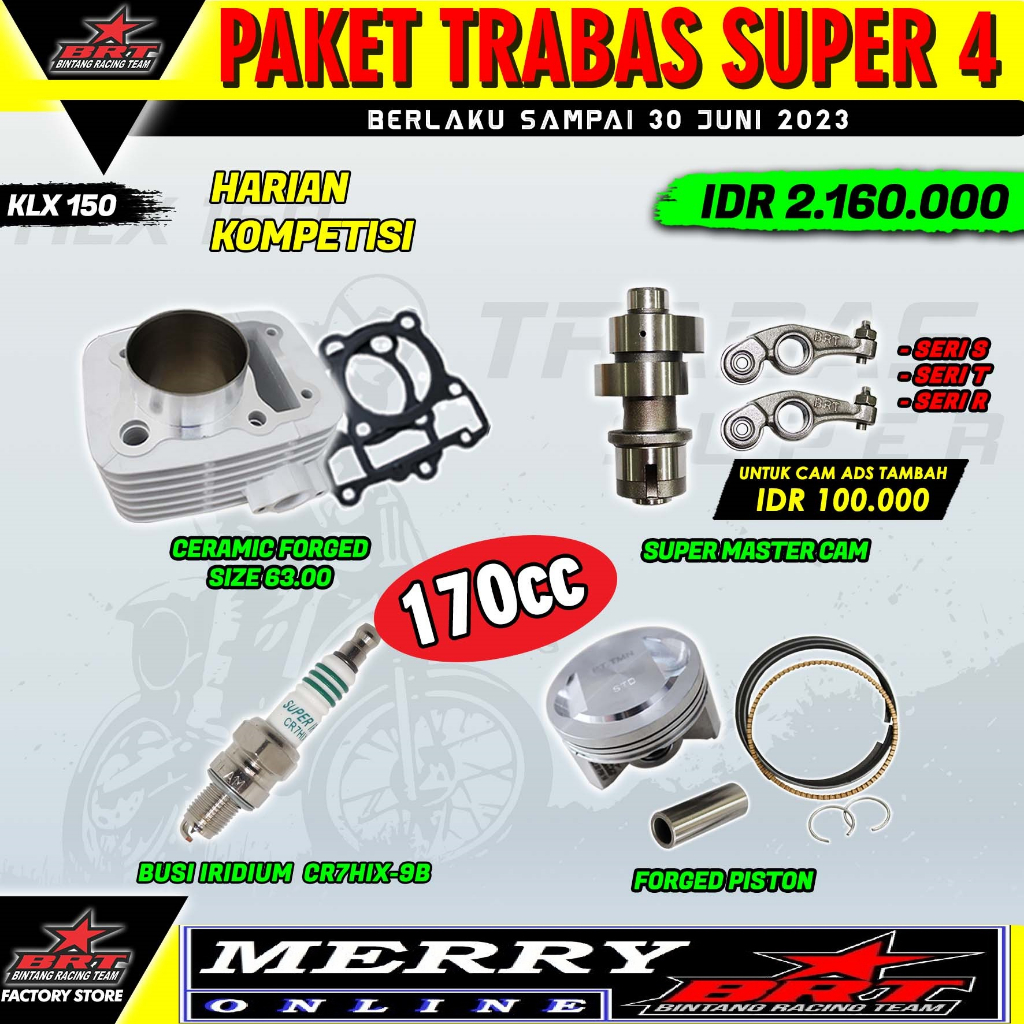 Jual Trabas Super Brt Bore Up Klx Bf Blok Ceramic Mm Noken As