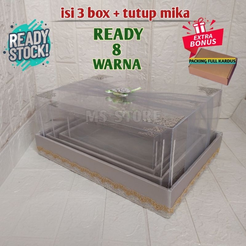 Jual Kotak Hantaran Pernikahan Isi Box Seserahan Lengkap Tutup Mika Bingkisan Parcel Lamaran