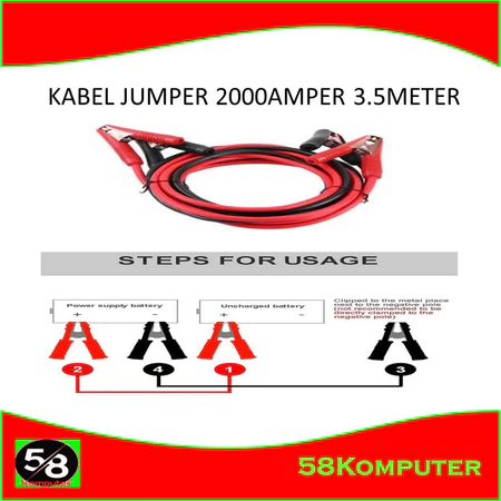 Kabel Jumper Aki Acuu Mobil 3,5meter 2000amp Kabel Jumper Aki Mobil Truk Kabel Jumper Starter Accu Mobil 2000a Autoleader Kabel Starter Jumper Aki Accu Leads Pure Copper 2000amp 3,5m Car Battery Booster Cable