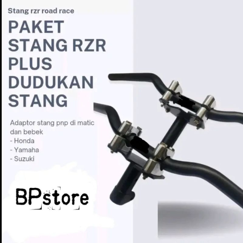 Jual Paket Stang Rzr Plus Dudukan Stang Racing Universal Motor Honda