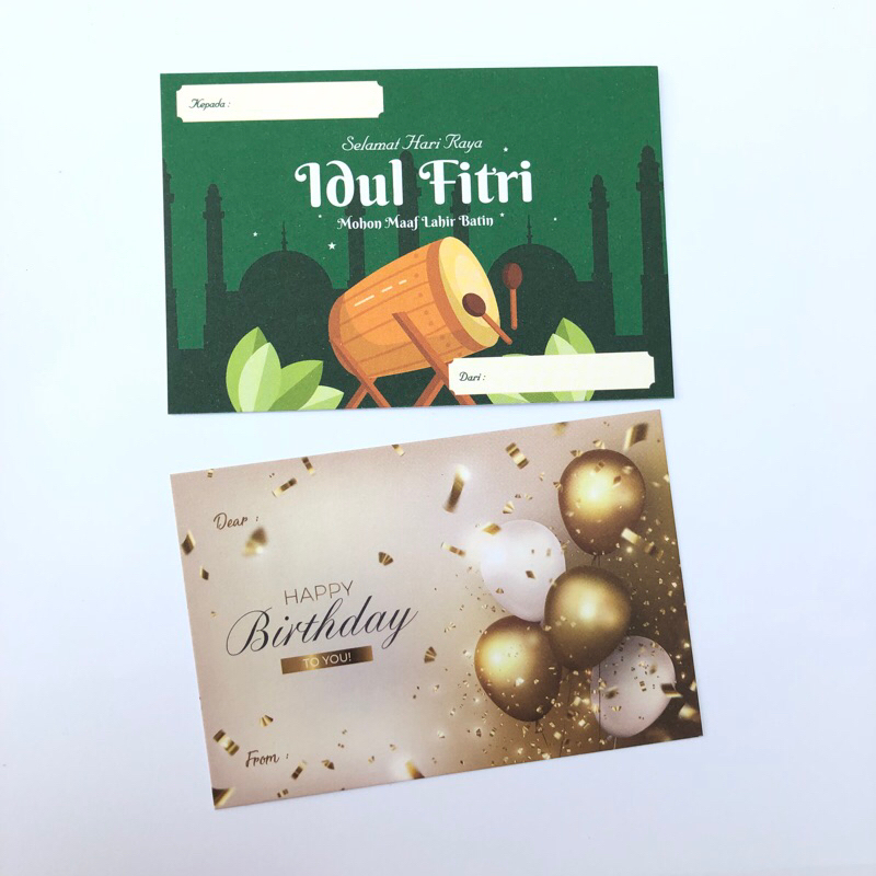 Jual kartu ucapan ulang tahun hari raya Kartu hadiah Kartu kado