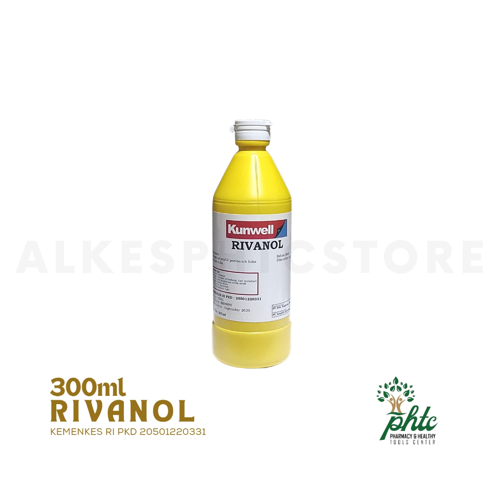 Jual KUNWELL Rivanol 300ml l Larutan Pembersih Luka l Antiseptik 300 ml ...