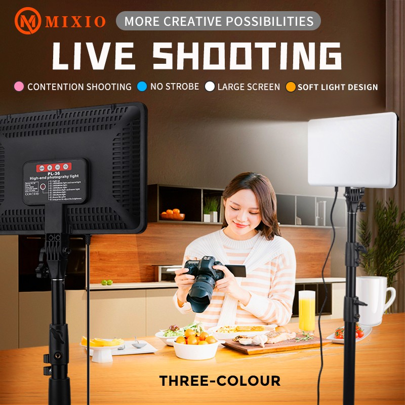 Jual MIXIO - Lampu Foto LED Video Fill Light LIVE STREAMING Ringlight ...