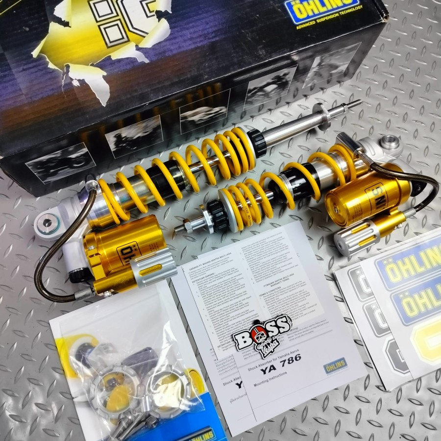 Jual Shock Tabung Ohlins YA Series with Preload Adjuster Front & Rear ...