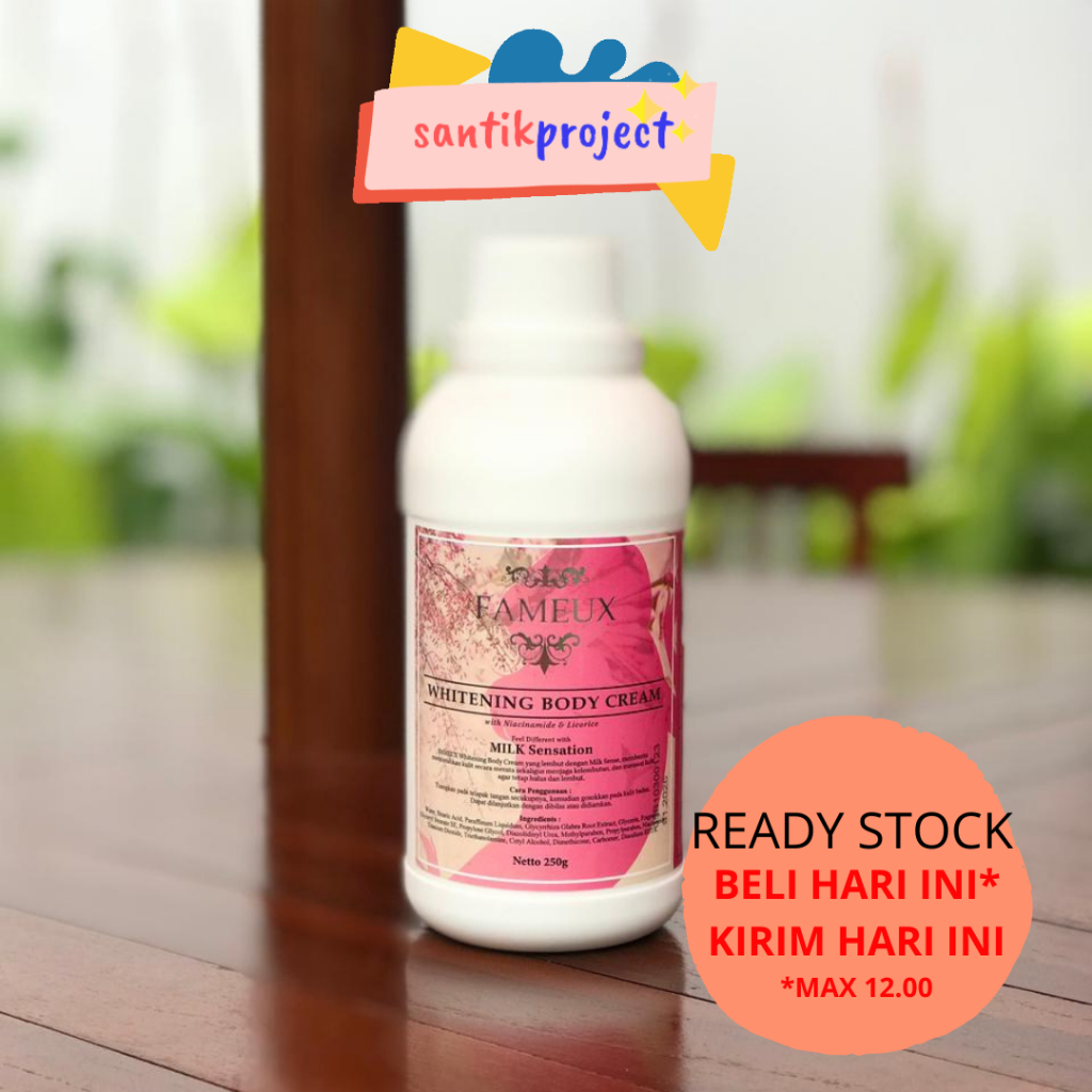 Jual Fameux whitening body cream bleaching 250ml Shopee Indonesia