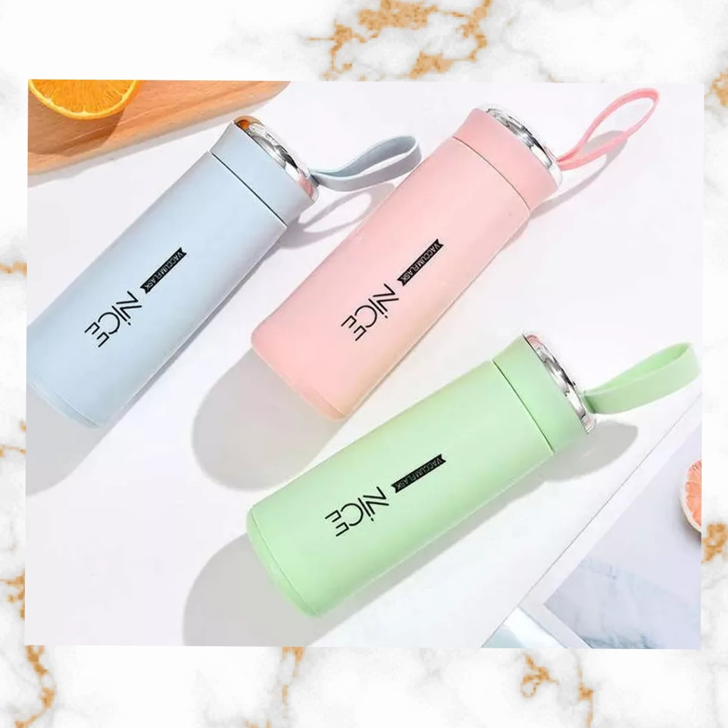 Jual Botol minum nice import botol minum kaca bening termos nice bpa ...