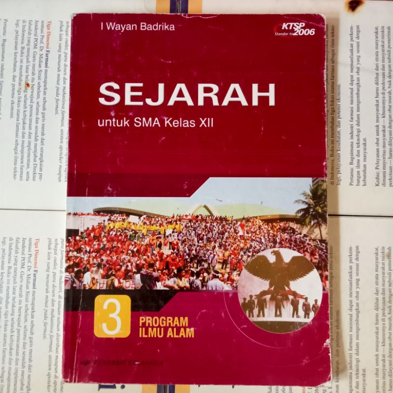 Jual SEJARAH UNTUK SMA KELAS 12 KTSP 2006 I wayan badrika | Shopee ...