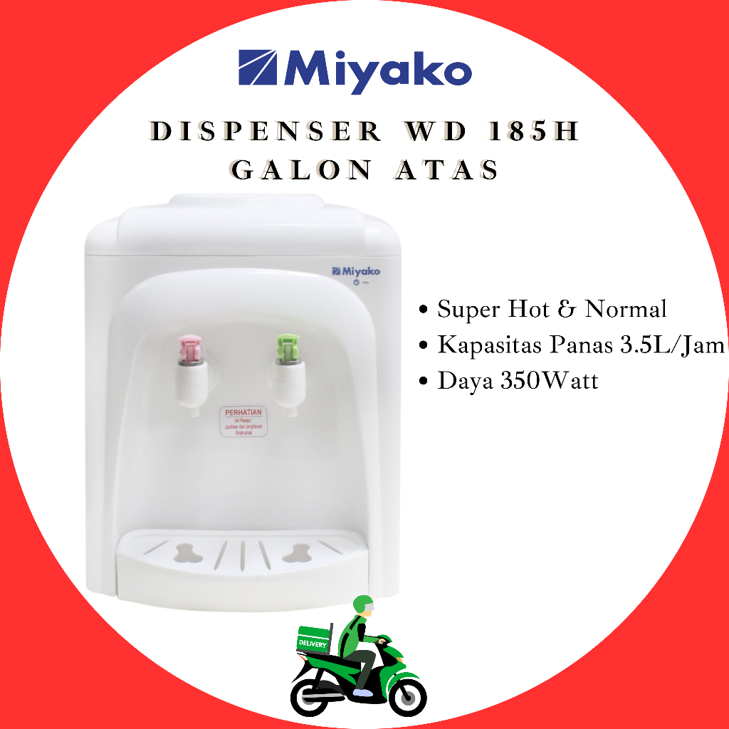 Jual MIYAKO DISPENSER GALON ATAS WD 185H/WD185H/WD185 H/WD-185H - Main Image