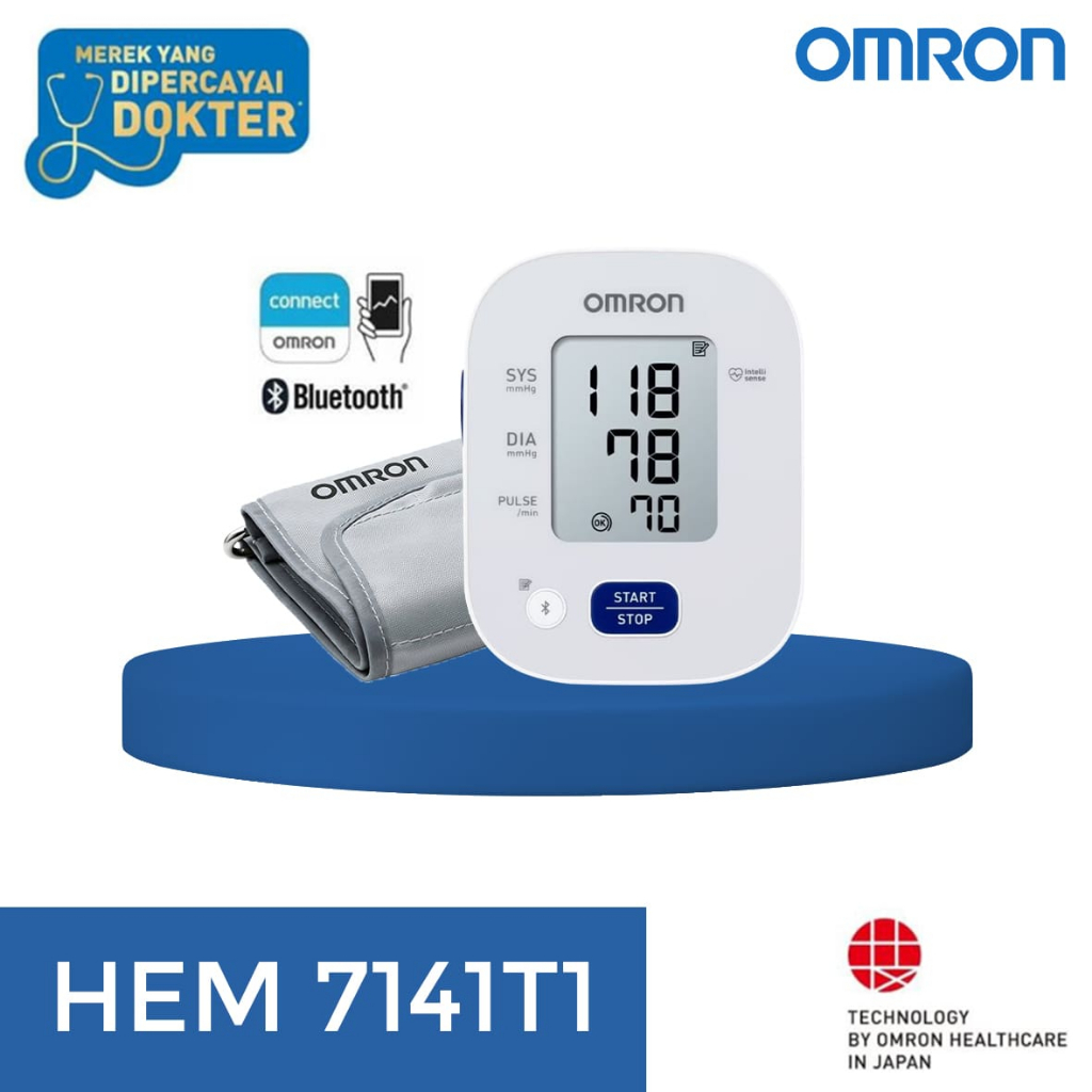 Jual OMRON HEM 7141T-1 Tensimeter Digital + Connect Bluetooth | Shopee ...