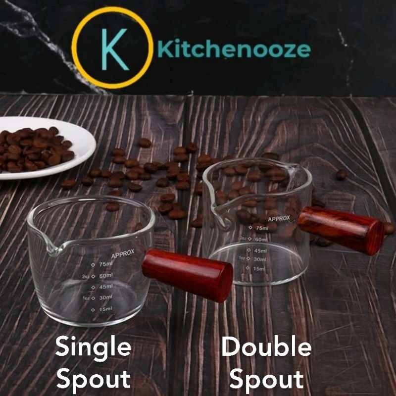 Jual Mini Measuring Espresso Shot Glass Wood Handle Gelas Takar Ukur Kopi Shopee Indonesia