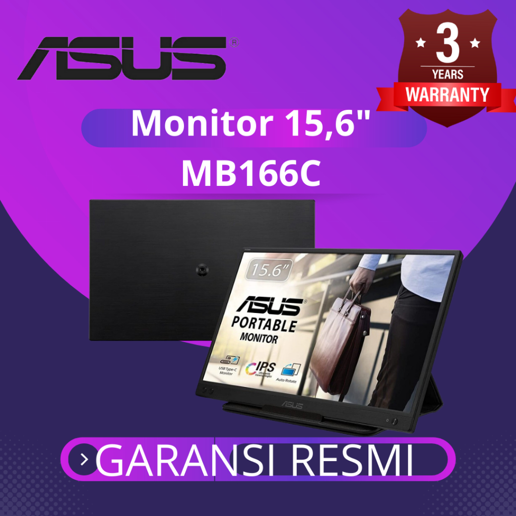 Jual ASUS ZenScreen MB166C 16" Full HD IPS USB TypeC Portable USB