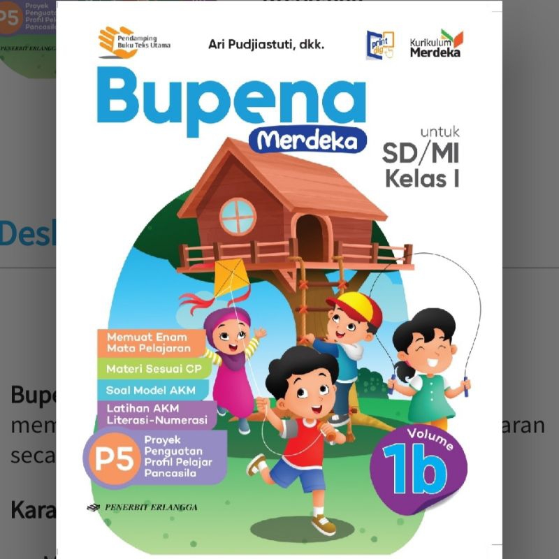 Jual Bupena SD Kelas 1 Vol 1B - Kurikulum Merdeka - Buku Erlangga ...