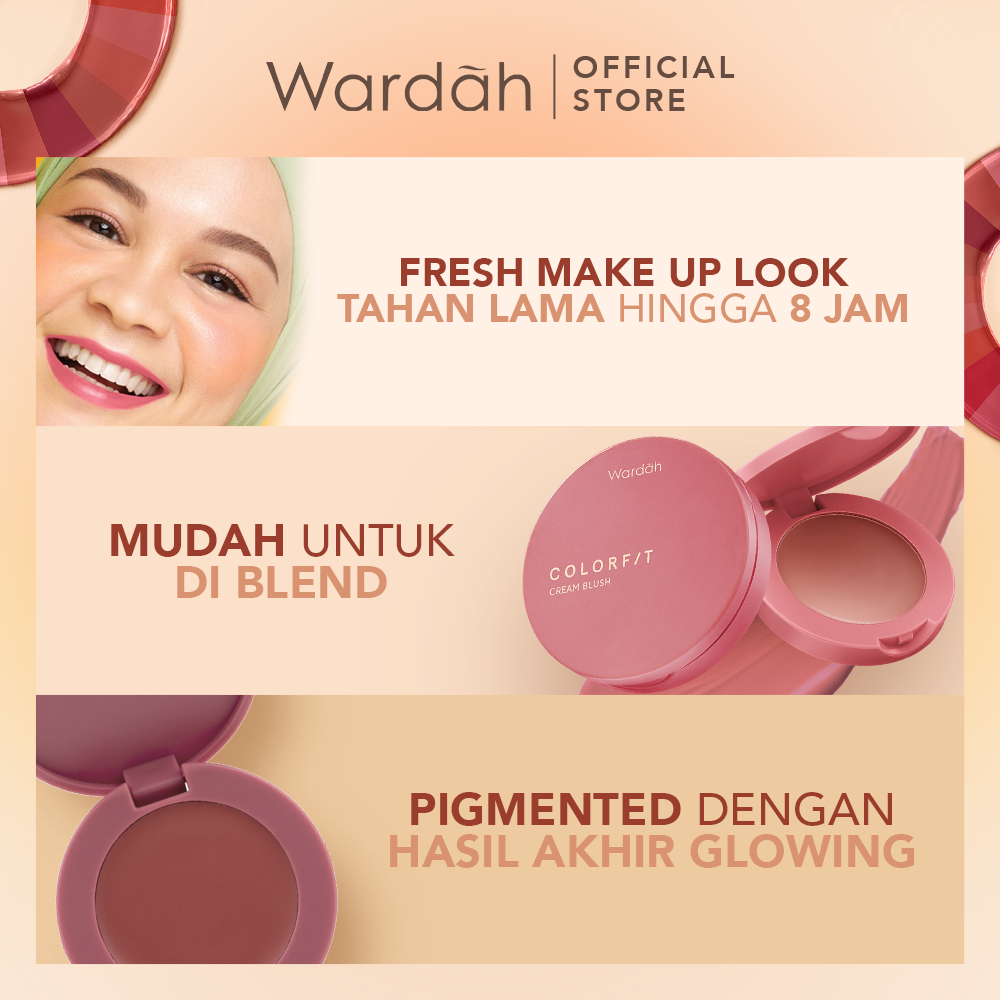 BARU! Wardah Colorfit Cream Blush - Formula ringan dan teksturnya creamy