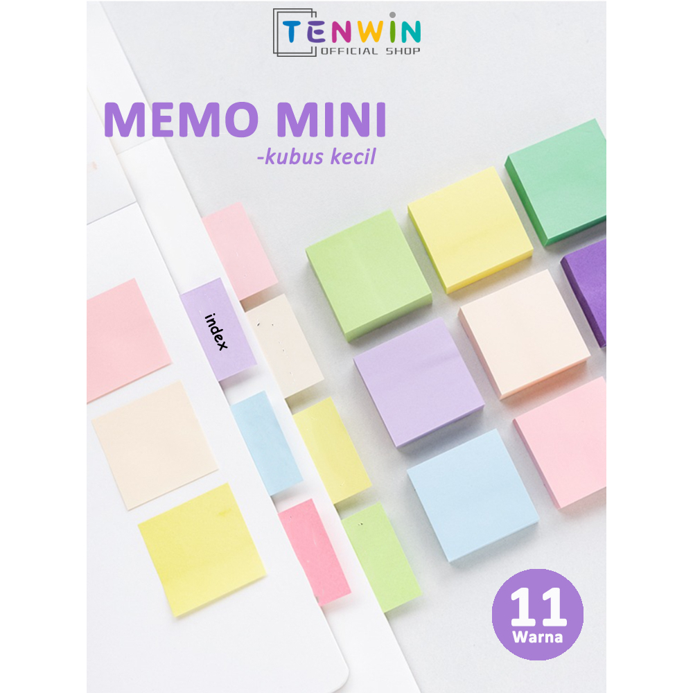 Jual Memo kubus kecil/Memo Mini/STICKY NOTE Mini -Tenwin | Shopee Indonesia