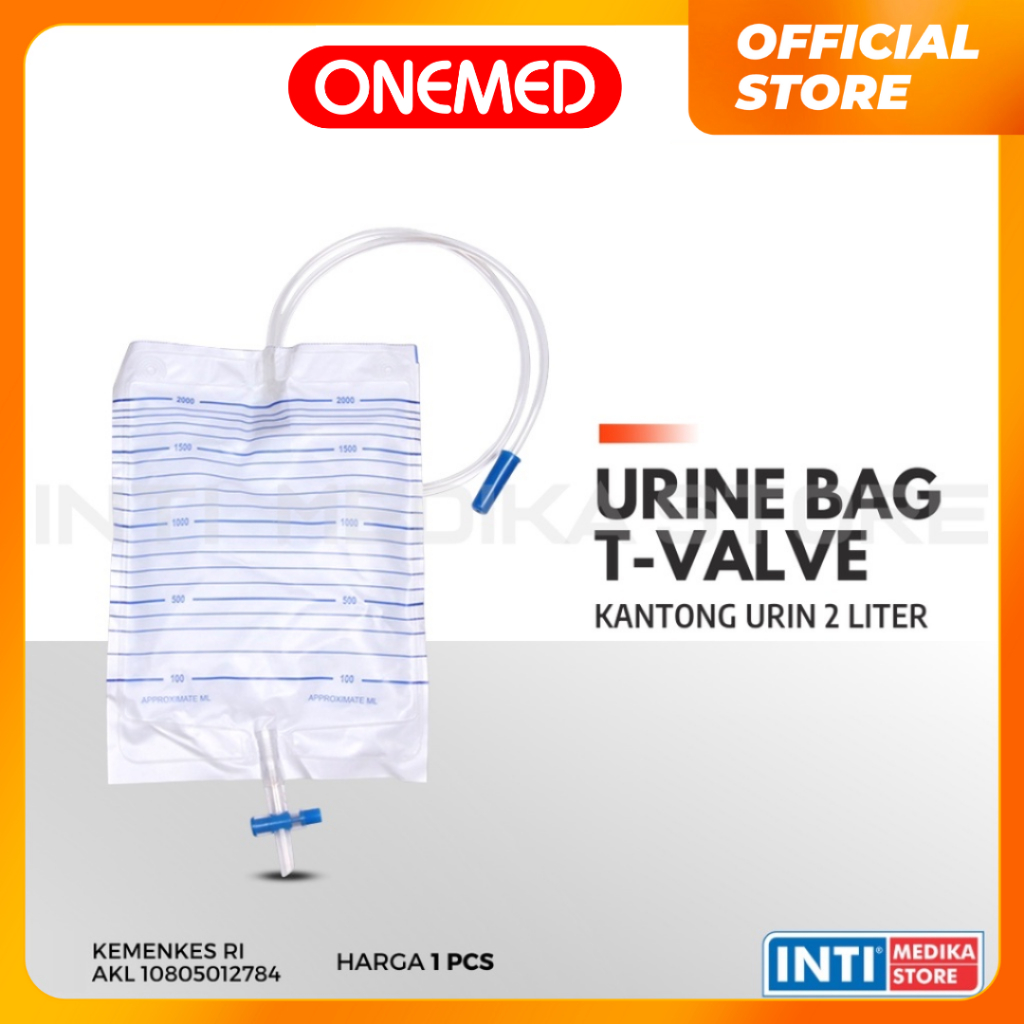 Jual ONEMED Urine Bag TValve 2 Liter Kantong Urin Shopee Indonesia