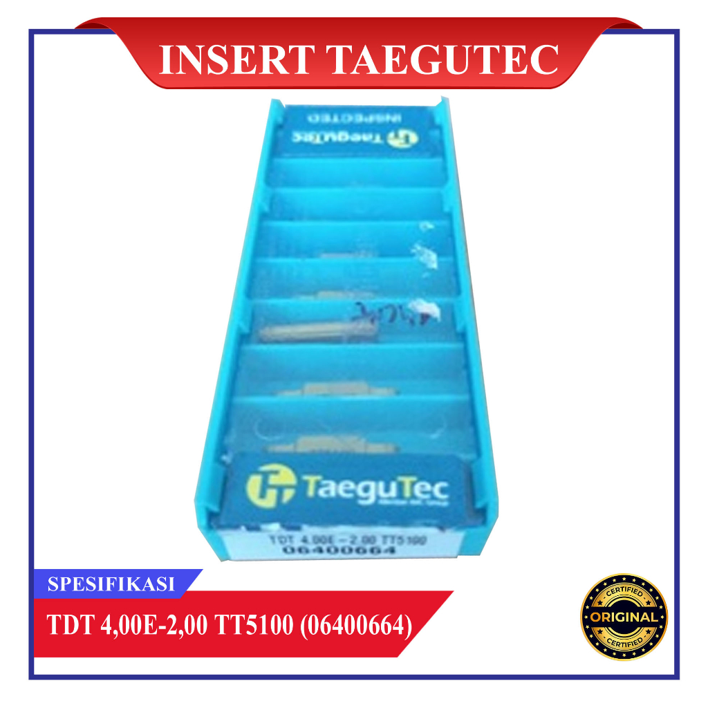 10 Plaquettes De Tournage TDT 3.00E-0.40 TT7720 - Marque Taegutec - Neuf