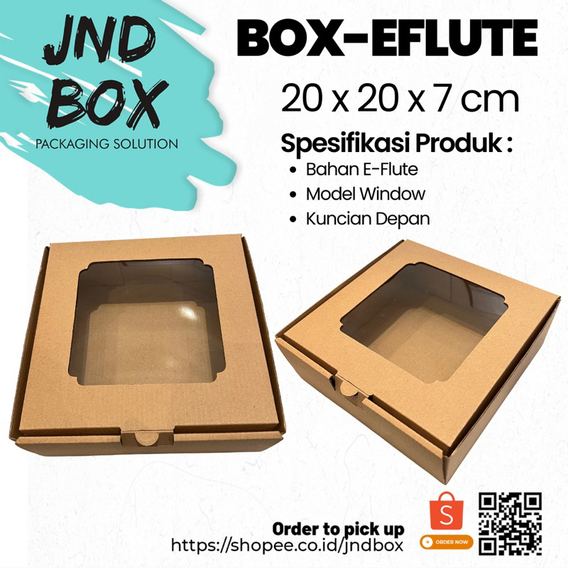 Jual Box Eflute Window 20 x 20 x 7 cm (Min Order 5 Pcs) | Shopee Indonesia