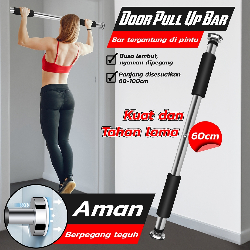 BG SPORT Tiang Pull Up Bar Dinding Alat Fitnes Olahraga Premium