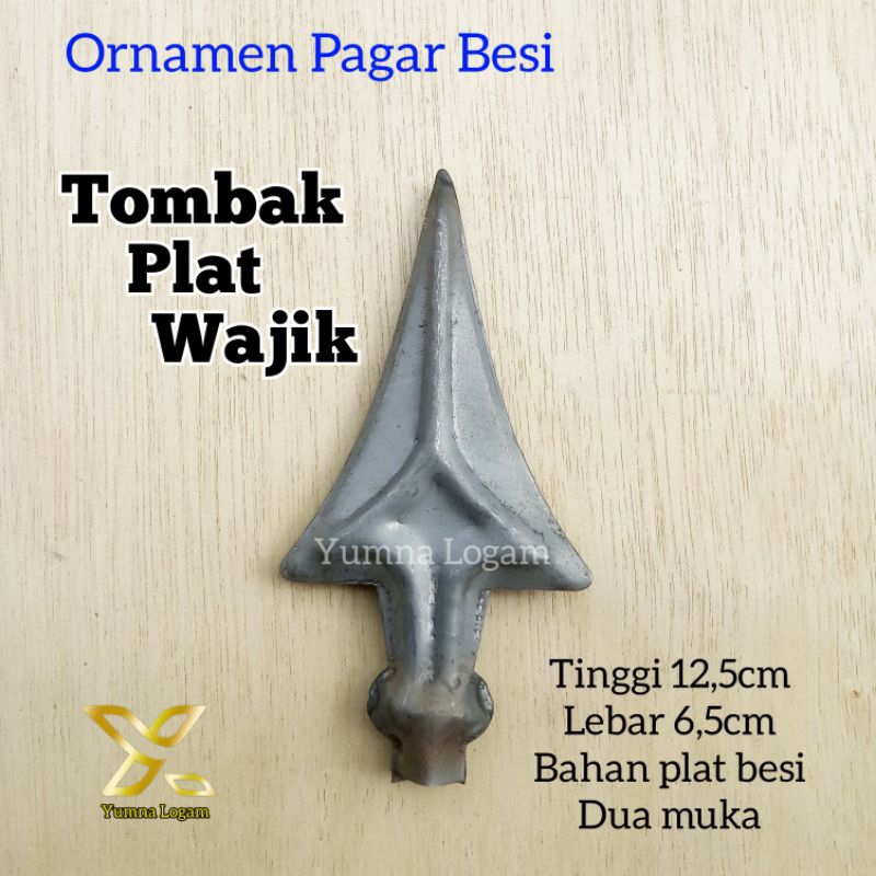 Jual Tombak plat besi wajik mercy ornamen aksesoris pagar besi | Shopee