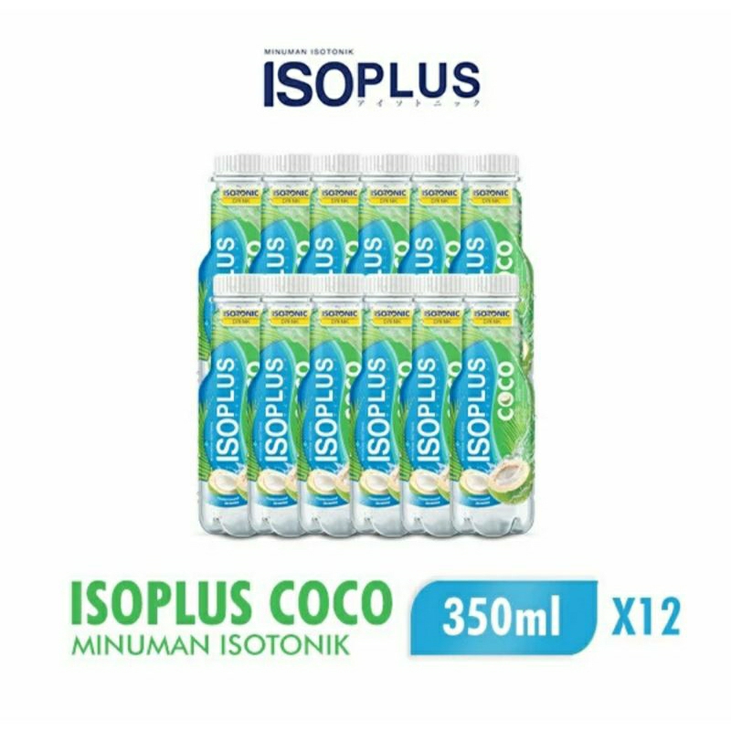 Jual ISOPLUS Coco Botol 350 ml (12 botol/krat) | Shopee Indonesia