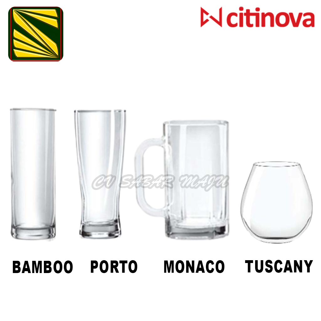 Jual Citinova Gelas Minum Kaca Isi 6 Pcs Seri Bamboo Porto Monaco Tuscany Shopee Indonesia 1105