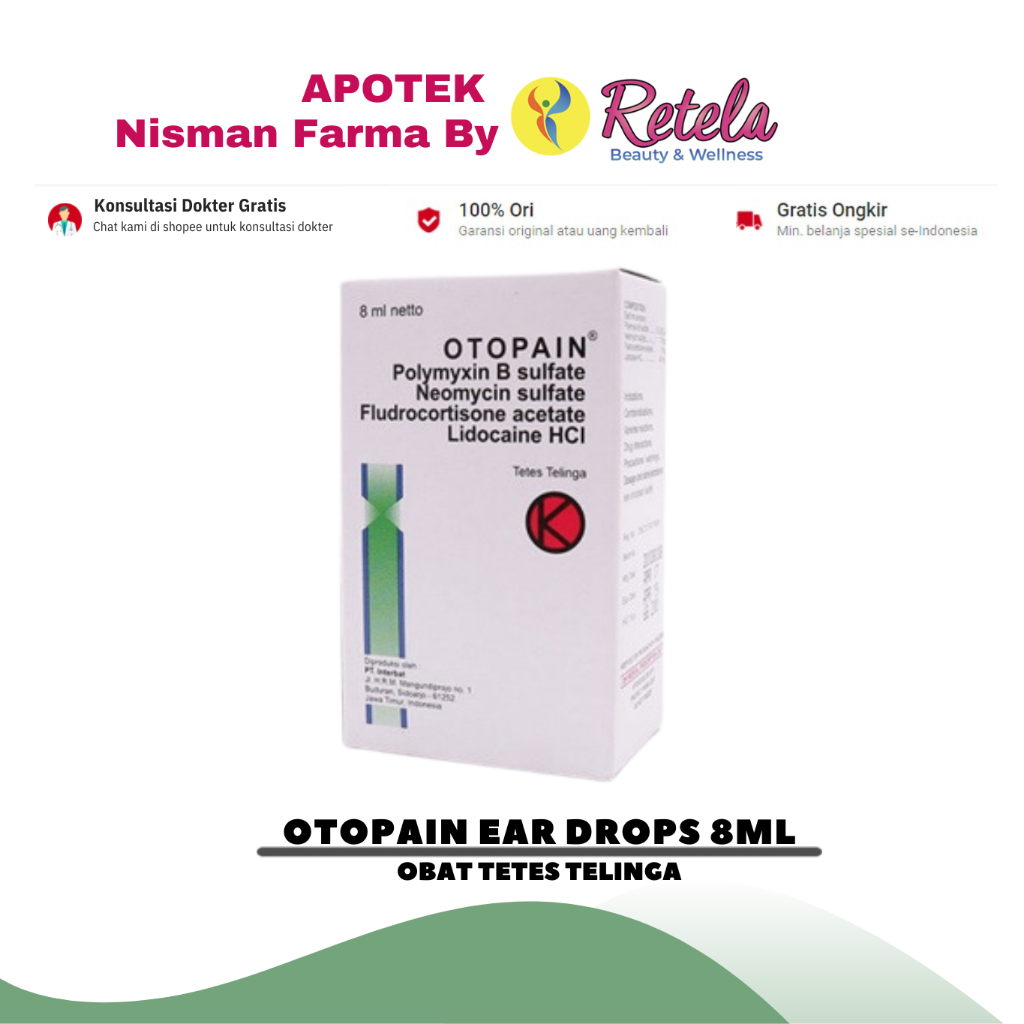 Jual OTOPAIN EAR DROPS 8ML Shopee Indonesia